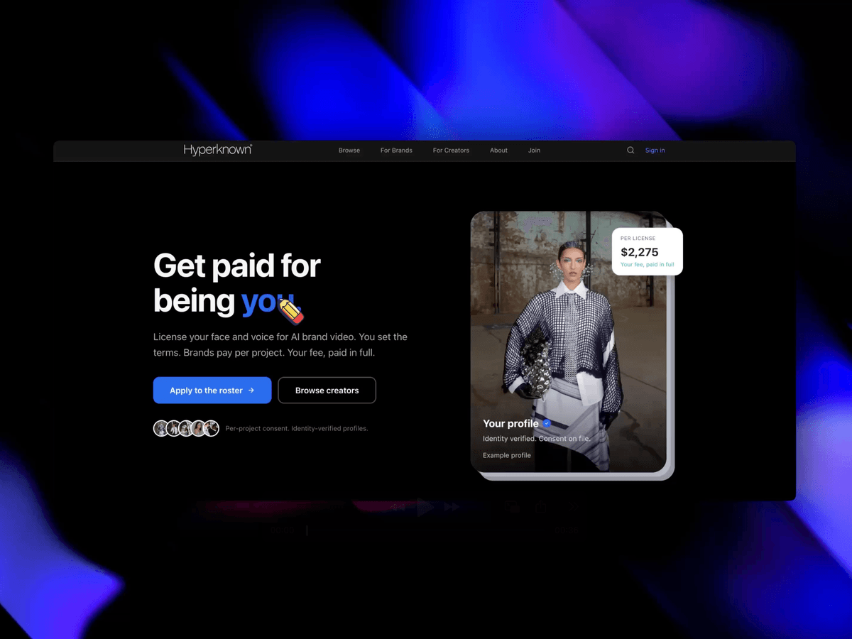HyperKnown Opens a Marketplace for Licensing Real Faces in AI Ads