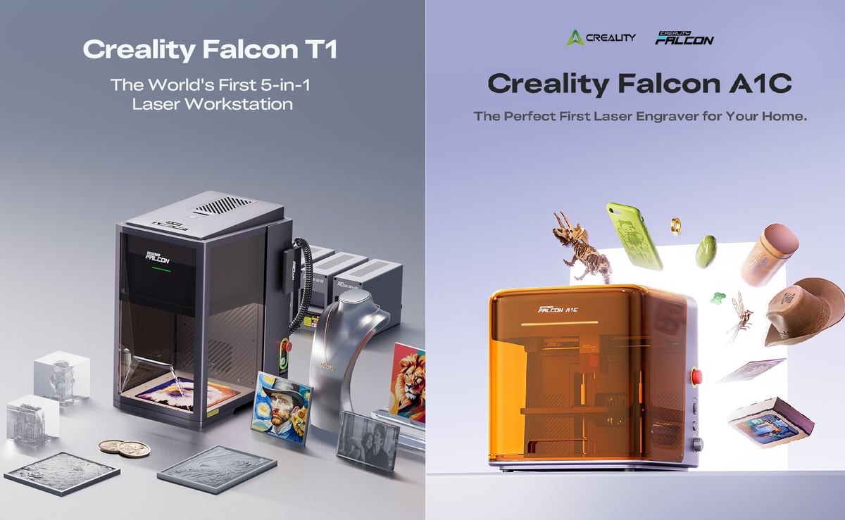 Creality Expands Desktop Laser Versatility with Falcon T1 and Falcon A1C Platforms