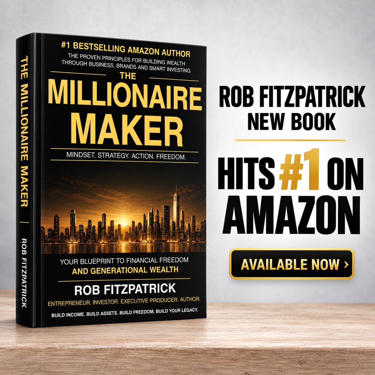 ROB FITZPATRICK BECOMES TWO-TIME AMAZON #1 AUTHOR WITH THE MILLIONAIRE MAKER