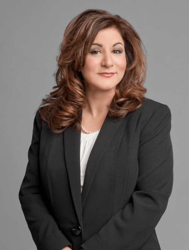 Monmouth County divorce attorney Sylvia S. Costantino in a dark blazer and white blouse