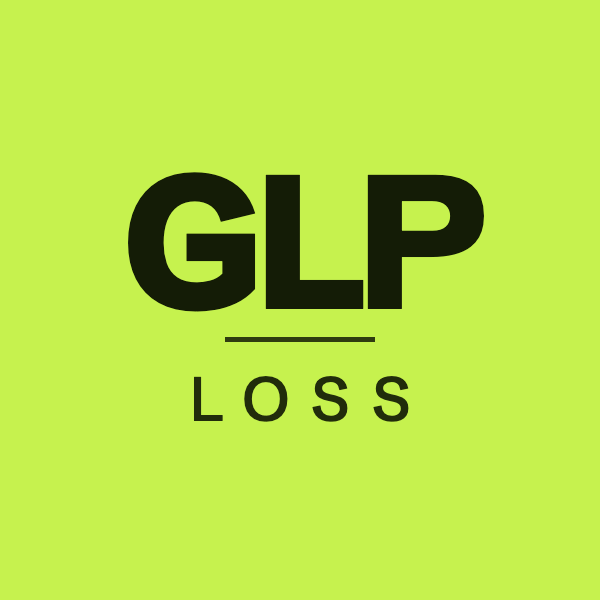 GLP Loss logo: the word GLP above the word LOSS in dark type on a bright green background