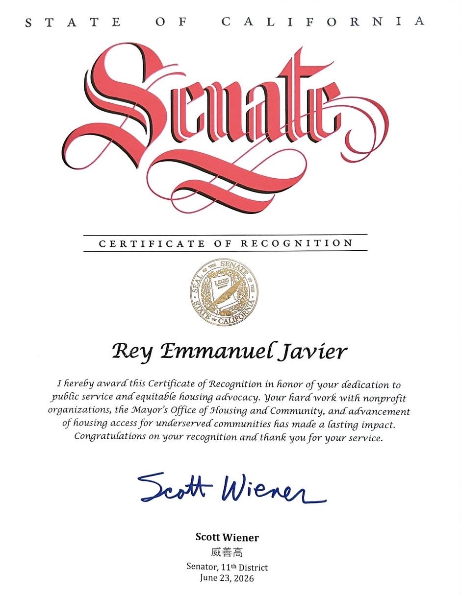 Thank you to California State Senator Scott Wiener.